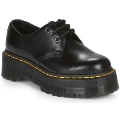 Dr. Martens 1461 QUAD BLACK POLISHED SMOOTH-Homme Derbies & Richelieu