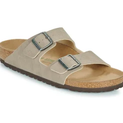 BIRKENSTOCK Arizona SYN DesDust GrTaupe/Brown VEG-Homme Mules / Sabots