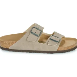 BIRKENSTOCK Arizona SYN DesDust GrTaupe/Brown VEG-Homme Mules / Sabots