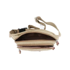 Katana Banane En Toile Garnie Cuir De Vachette 6502-Homme Pochettes / Sacoches