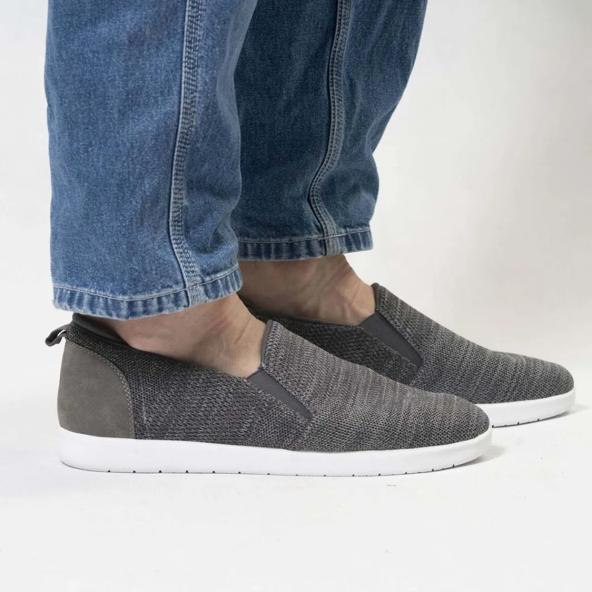 Isotoner Baskets Homme slip-on Gris-Homme Slip Ons