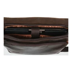 Gerard Henon Besace En Cuir De Vachette Vieilli Pleine Fleur GH 8352-Homme Besaces / Sacs Bandoulière