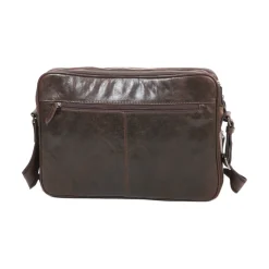 Gerard Henon Besace Outland En Cuir De Vachette Vieilli Pleine Fleur GH 8354-Homme Besaces / Sacs Bandoulière