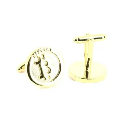 Tony & Paul Boutons de manchette Bitcoin doré-Homme Bijoux