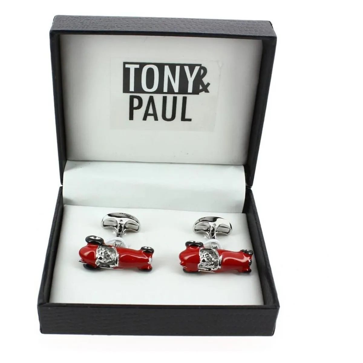 Tony & Paul Boutons de manchette bolide Vermillon-Homme Bijoux
