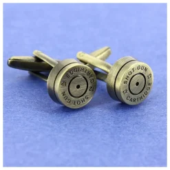 Tony & Paul Boutons de manchette douille cartridge Jaune laiton-Homme Bijoux