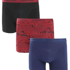Björn Borg Boxers 3Pack Stretch Bleu Rouge-Homme Caleçons