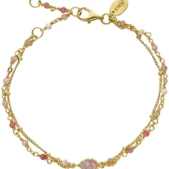 Orusbijoux Bracelet Argent Double Chaine Goutte Et Pierres-Homme Bijoux