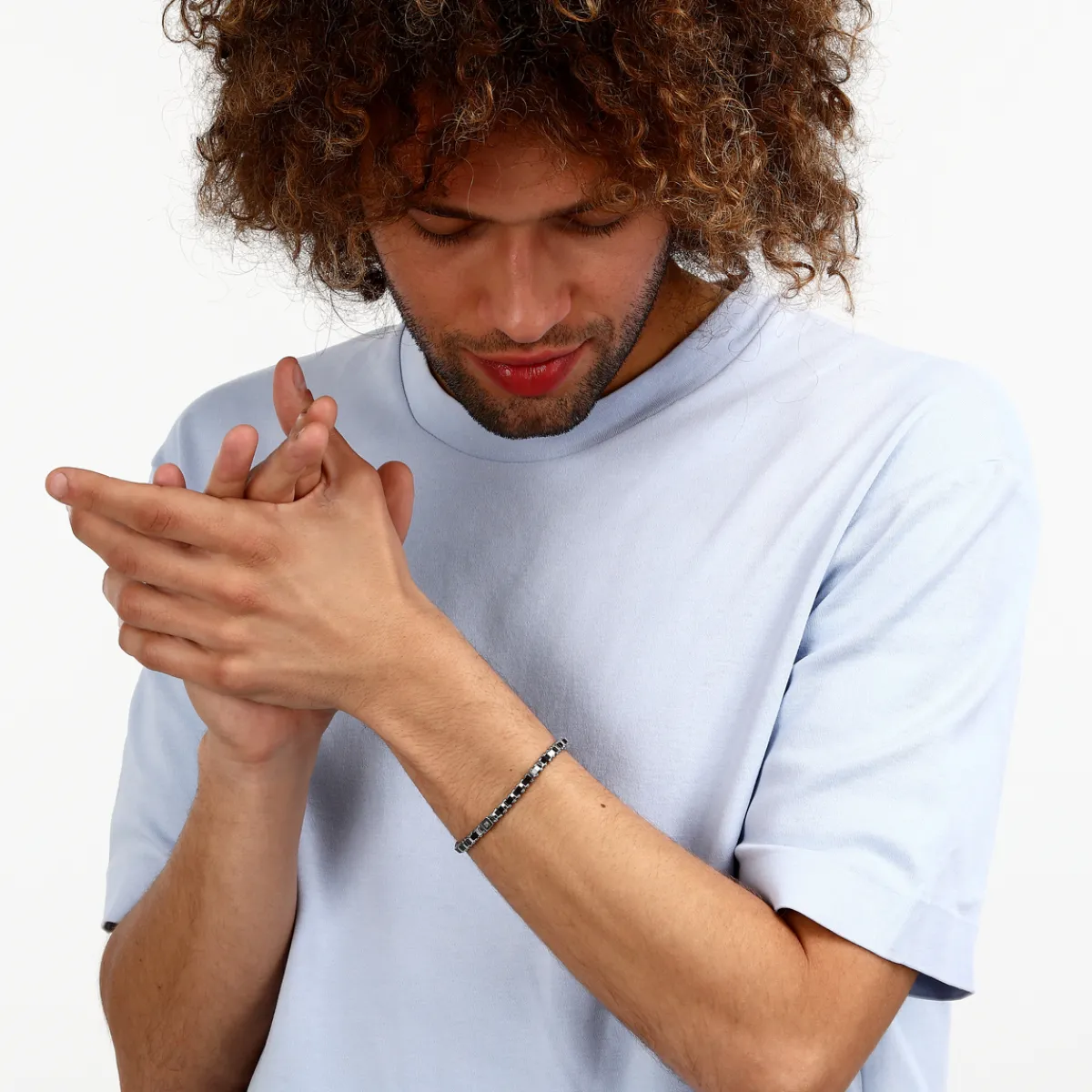 Sector Bracelet en acier et céramique-Homme Bijoux