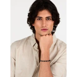 Morellato Bracelet en acier et onyx-Homme Bijoux