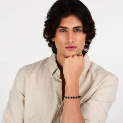 Morellato Bracelet en acier et onyx-Homme Bijoux