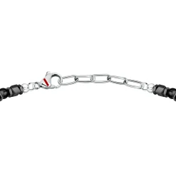 Sector Bracelet en acier et onyx-Homme Bijoux