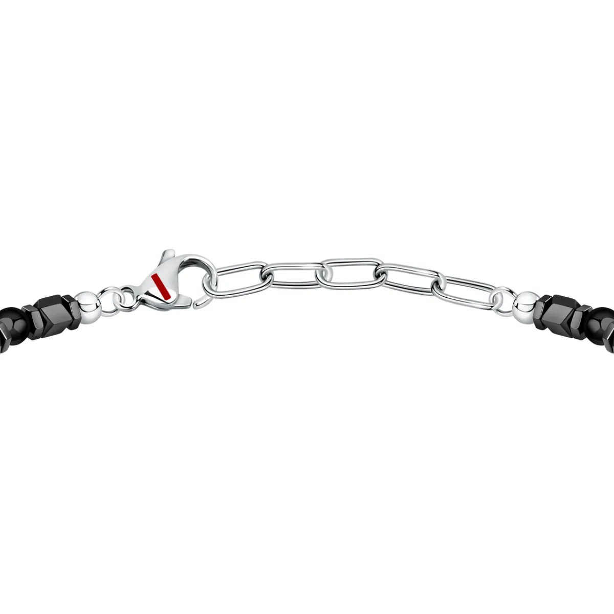Sector Bracelet en acier et onyx-Homme Bijoux