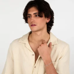 Cleor Bracelet en 925/1000 et zircon-Homme Bijoux