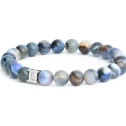 Gemini Bracelet Indigo agathe bleue-Homme Bijoux