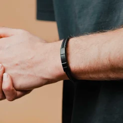 Gemini Bracelet homme triple Arte Black cuir-Homme Bijoux