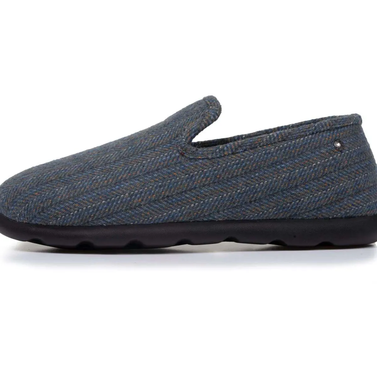 Isotoner Chaussons charentaises Homme Chevrons bleus-Homme Pantoufles / Chaussons