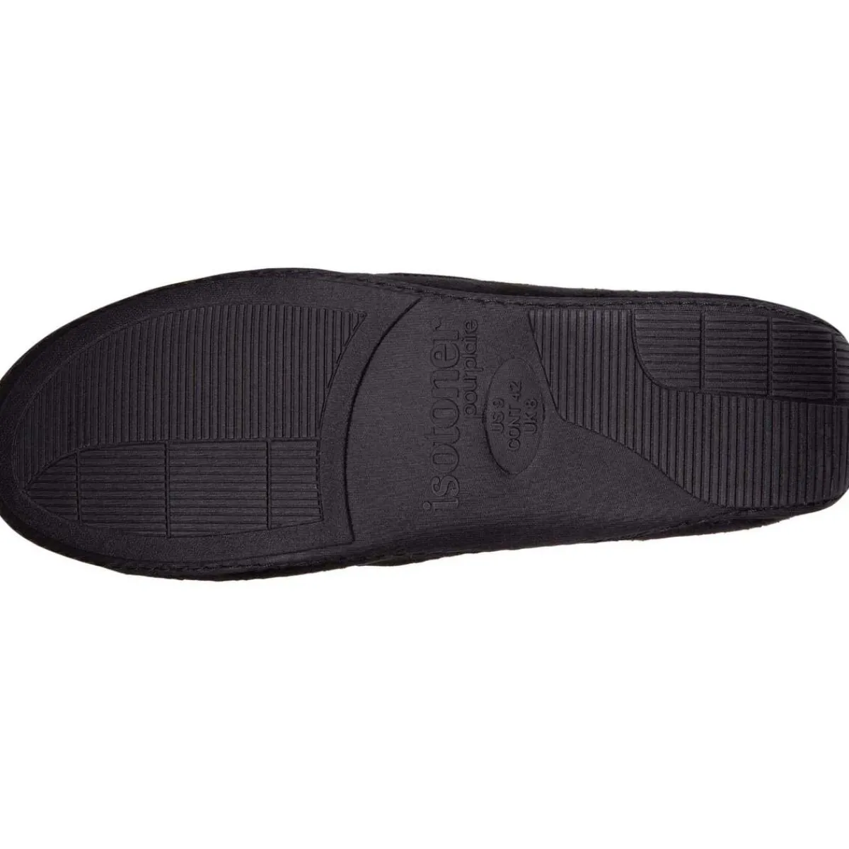 Isotoner Chaussons mocassins Homme Noir tartan-Homme Pantoufles / Chaussons