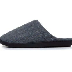 Isotoner Chaussons mules Homme Chevrons bleus-Homme Pantoufles / Chaussons