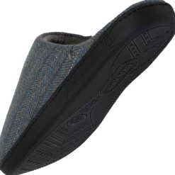 Isotoner Chaussons mules Homme Chevrons bleus-Homme Pantoufles / Chaussons