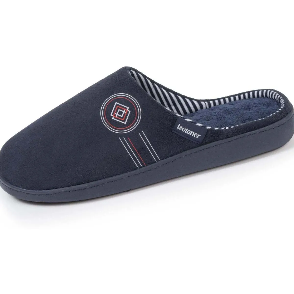 Isotoner Chaussons mules Homme logo-Homme Pantoufles / Chaussons