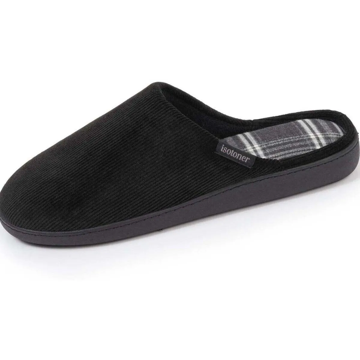 Isotoner Chaussons mules Homme tartan-Homme Pantoufles / Chaussons