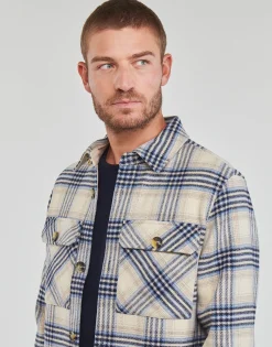 Esprit CHECK OVERSHIRT-Homme Manteaux
