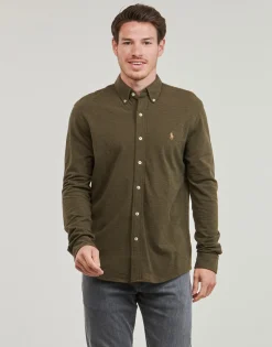 Polo Ralph Lauren CHEMISE AJUSTEE COL BOUTONNE EN POLO FEATHERWEIGHT-Homme Chemises