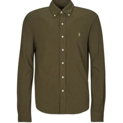 Polo Ralph Lauren CHEMISE AJUSTEE COL BOUTONNE EN POLO FEATHERWEIGHT-Homme Chemises