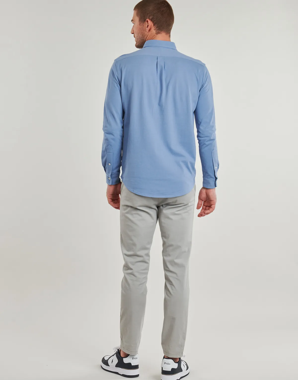 Polo Ralph Lauren CHEMISE AJUSTEE COL BOUTONNE EN POLO FEATHERWEIGHT-Homme Chemises