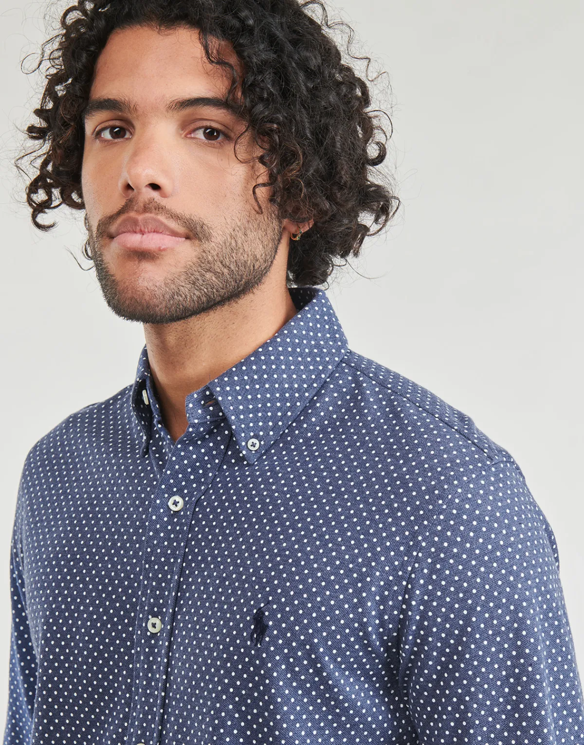 Polo Ralph Lauren CHEMISE AJUSTEE COL BOUTONNE EN POLO FEATHERWEIGHT-Homme Chemises