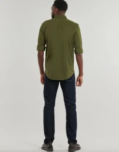 Polo Ralph Lauren CHEMISE AJUSTEE COL BOUTONNE EN POLO FEATHERWEIGHT-Homme Chemises