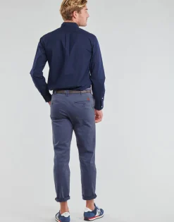 Polo Ralph Lauren CHEMISE AJUSTEE EN POPLINE DE COTON COL BOUTONNE-Homme Chemises