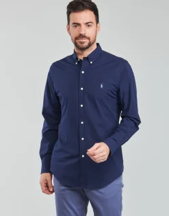 Polo Ralph Lauren CHEMISE AJUSTEE SLIM FIT EN POPELINE UNIE-Homme Chemises