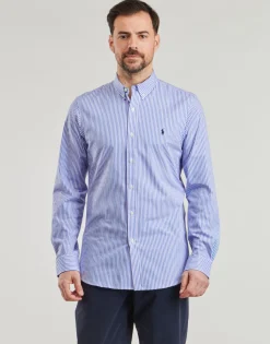 Polo Ralph Lauren CHEMISE AJUSTEE SLIM FIT EN POPELINE RAYEE-Homme Chemises