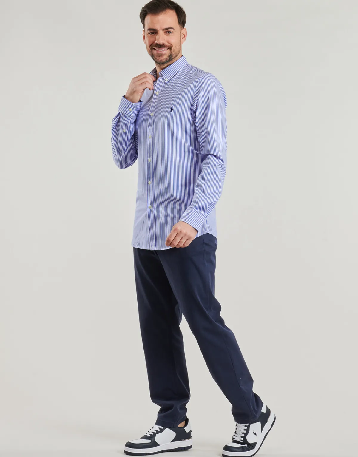 Polo Ralph Lauren CHEMISE AJUSTEE SLIM FIT EN POPELINE RAYEE-Homme Chemises
