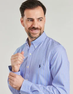Polo Ralph Lauren CHEMISE AJUSTEE SLIM FIT EN POPELINE RAYEE-Homme Chemises