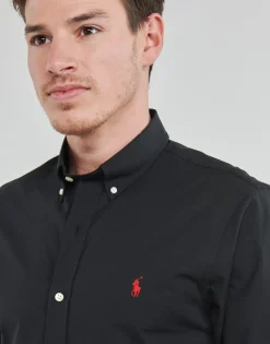 Polo Ralph Lauren CHEMISE AJUSTEE SLIM FIT EN POPELINE UNIE-Homme Chemises