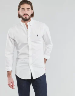 Polo Ralph Lauren CHEMISE AJUSTEE SLIM FIT EN OXFORD LEGER-Homme Chemises
