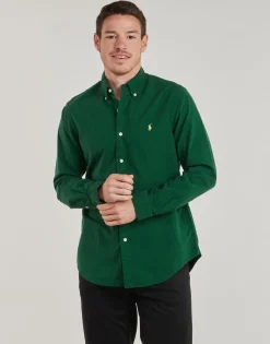 Polo Ralph Lauren CHEMISE AJUSTEE SLIM FIT EN OXFORD LEGER-Homme Chemises