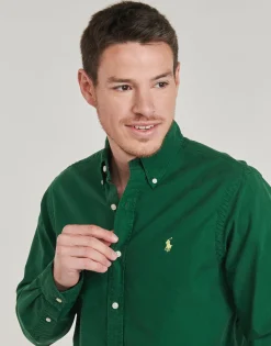 Polo Ralph Lauren CHEMISE AJUSTEE SLIM FIT EN OXFORD LEGER-Homme Chemises