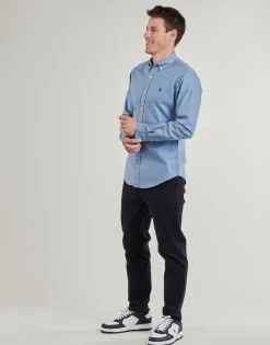 Polo Ralph Lauren CHEMISE AJUSTEE SLIM FIT EN OXFORD LEGER-Homme Chemises