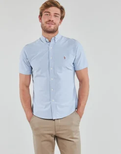 Polo Ralph Lauren CHEMISE AJUSTEE SLIM FIT EN OXFORD UNIE-Homme Chemises
