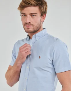 Polo Ralph Lauren CHEMISE AJUSTEE SLIM FIT EN OXFORD UNIE-Homme Chemises