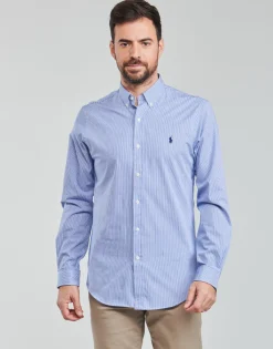 Polo Ralph Lauren CHEMISE AJUSTEE SLIM FIT EN POPELINE RAYE-Homme Chemises