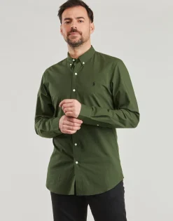 Polo Ralph Lauren CHEMISE AJUSTEE SLIM FIT EN POPELINE UNIE-Homme Chemises