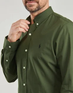 Polo Ralph Lauren CHEMISE AJUSTEE SLIM FIT EN POPELINE UNIE-Homme Chemises
