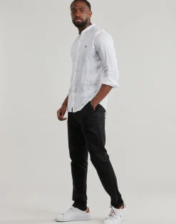 Polo Ralph Lauren CHEMISE AJUSTEE SLIM FIT EN LIN COL MAO-Homme Chemises