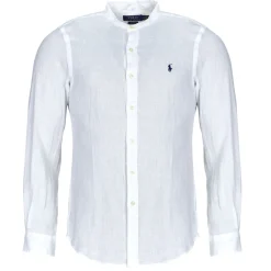 Polo Ralph Lauren CHEMISE AJUSTEE SLIM FIT EN LIN COL MAO-Homme Chemises