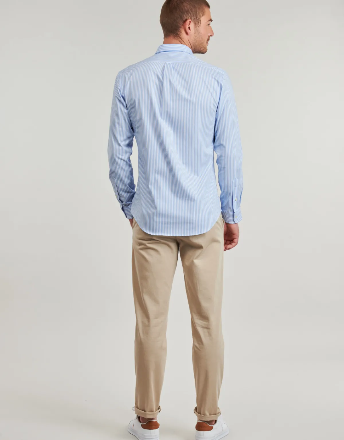 Polo Ralph Lauren CHEMISE AJUSTEE SLIM FIT EN POPELINE UNIE-Homme Chemises